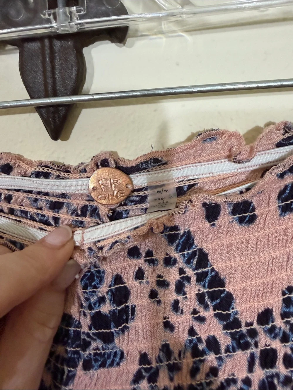 Free People High-Waist Maia Smocked Print Short